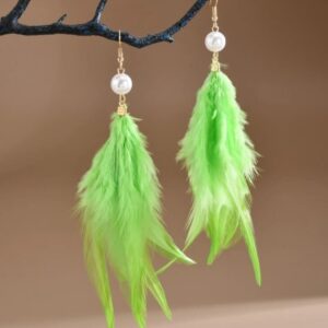 Kolczyki  puszyste piórka
