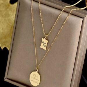 Naszyjniki podwojone blaszki