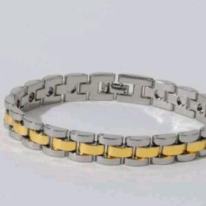 BRANSOLETKA MĘSKA SREBRNO ZŁOTA