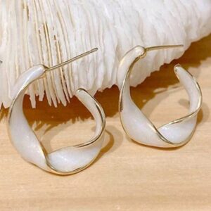 Kolczyki perłowe skrętki